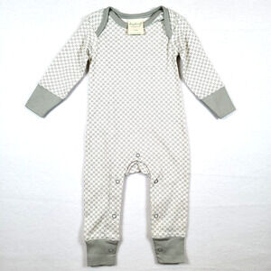 Sapling Baby Unisex Organic Cotton Snap Romper Jumper Size 3-6mos White Basic